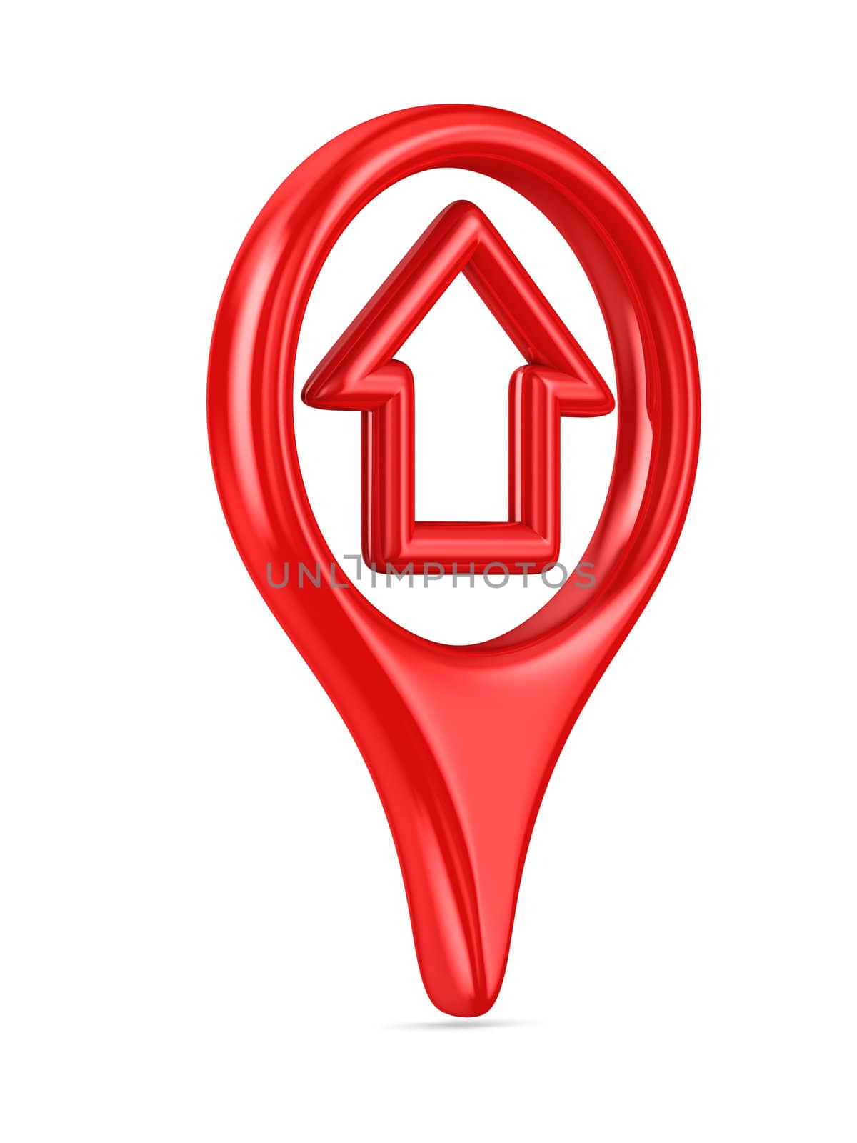 house traffic sign on white background. Isolated 3D image