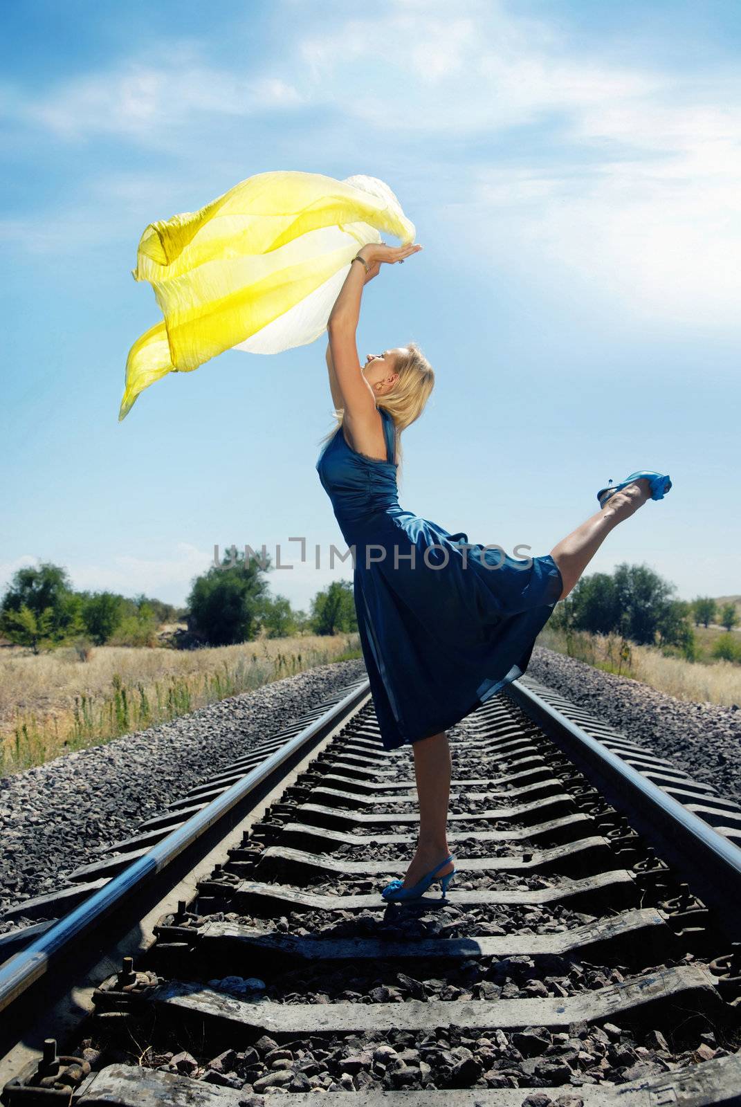 Dancing on the railroad by Novic