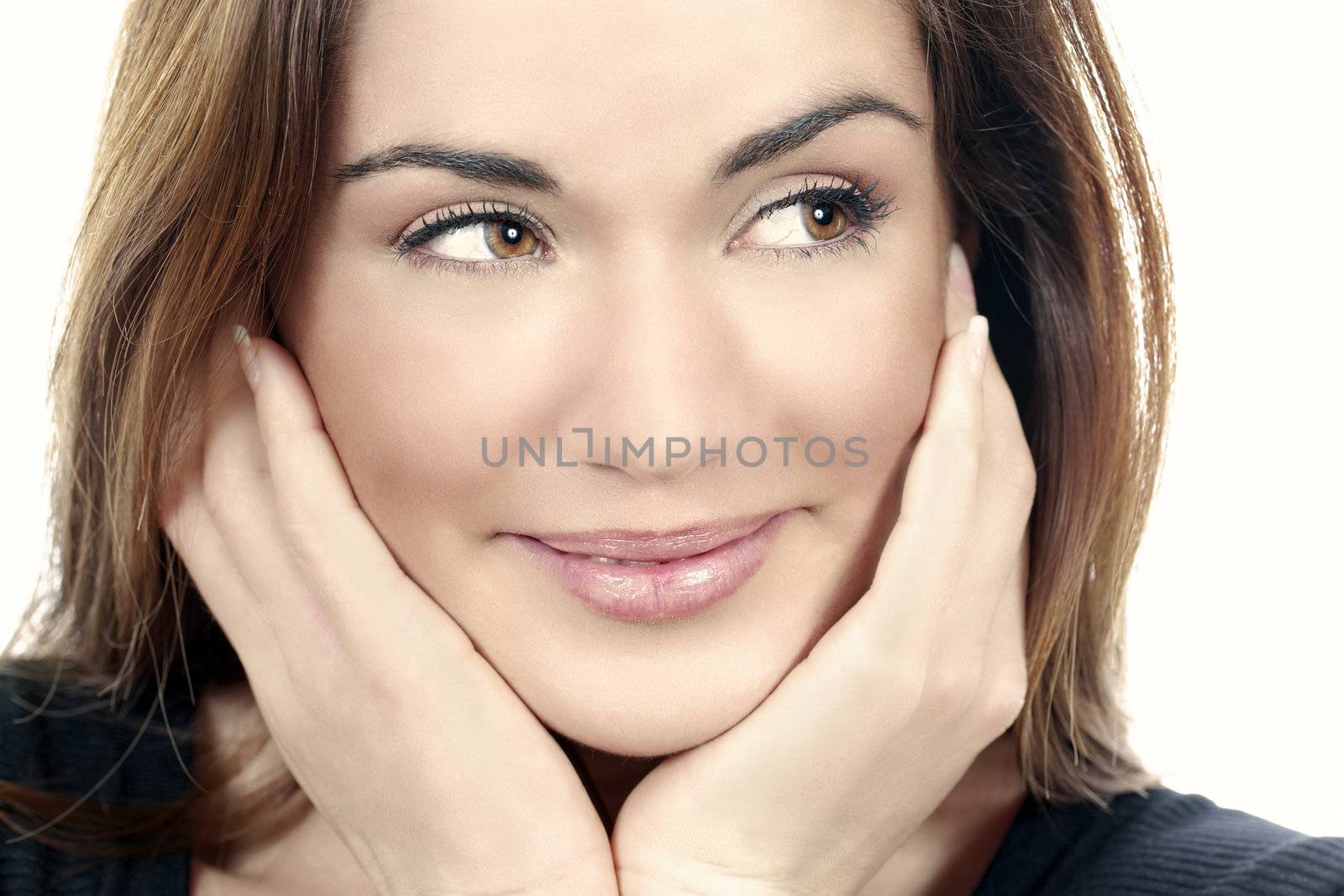 Glamour portrait of beautiful woman model