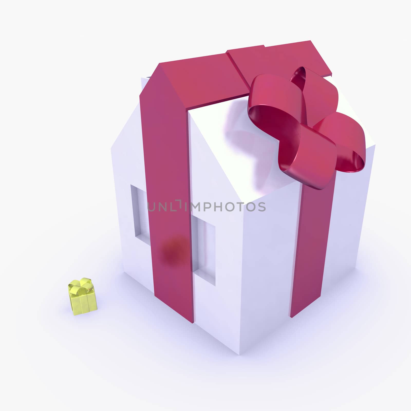 rendered of a house present on white background