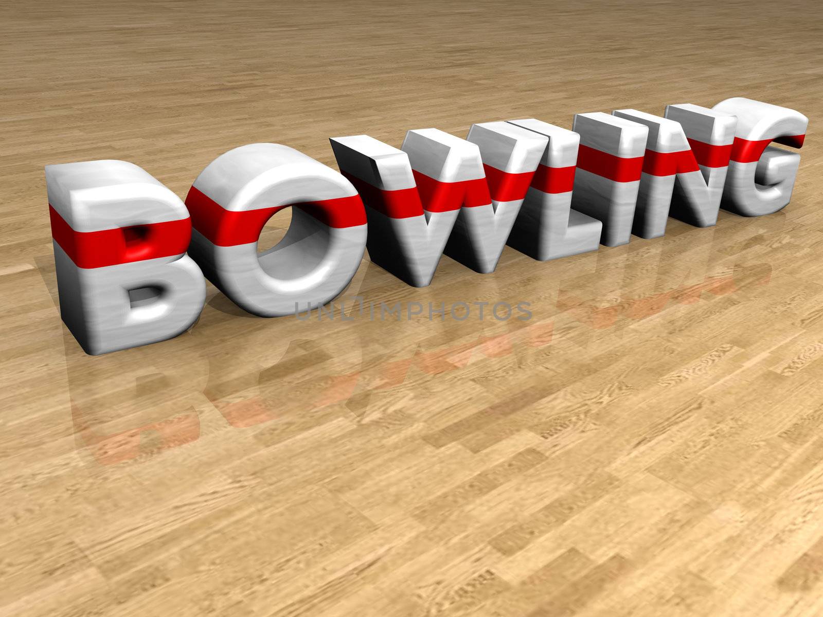 bowling on wooden parquet