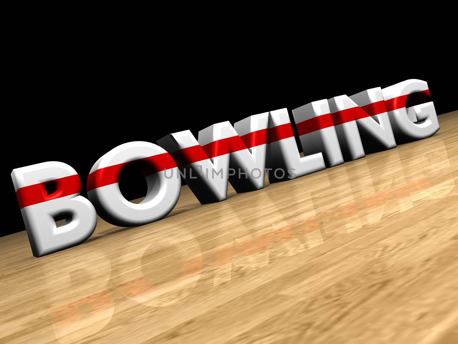 bowling on wooden parquet