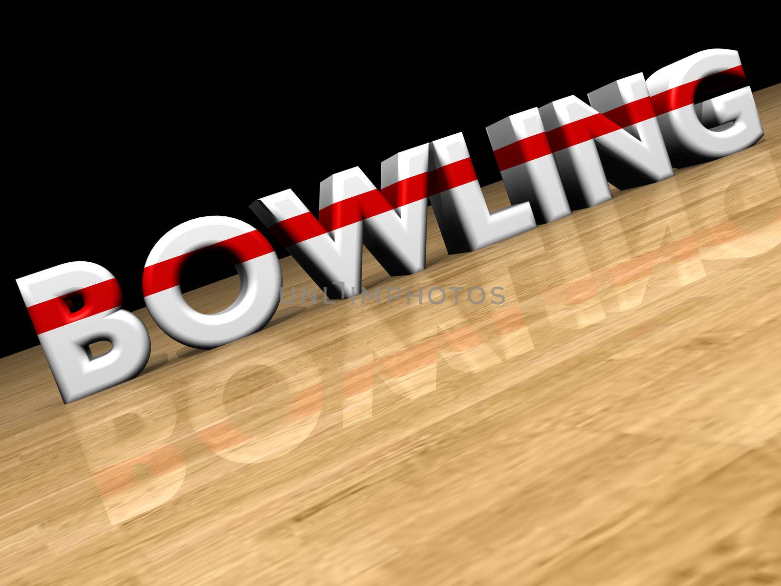 bowling on wooden parquet