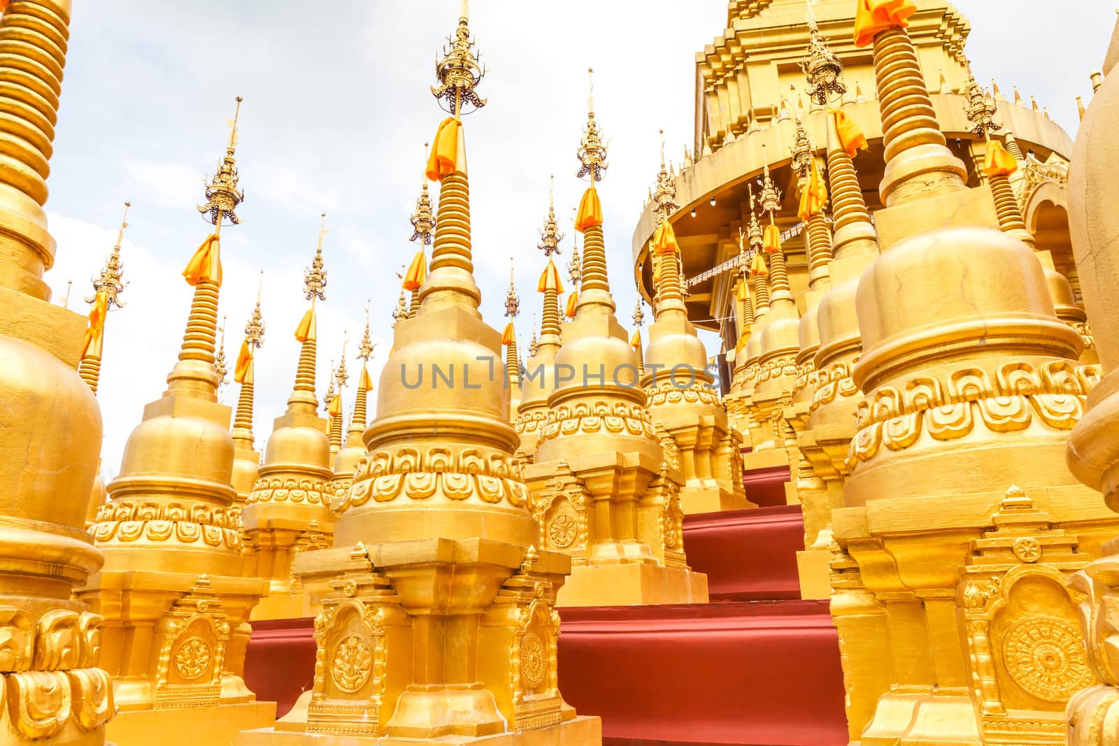 Pagoda in Wat-Sawangboon at Saraburi, Thailand