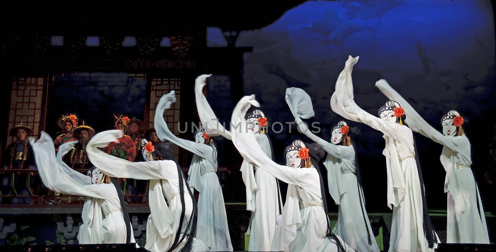 CHENGDU - JUN 3: chinese Cantonese opera performer make a show on stage to compete for awards in 25th Chinese Drama Plum Blossom Award competition at Jinsha theater.Jun 3, 2011 in Chengdu, China.
Chinese Drama Plum Blossom Award is the highest theatrical award in China.