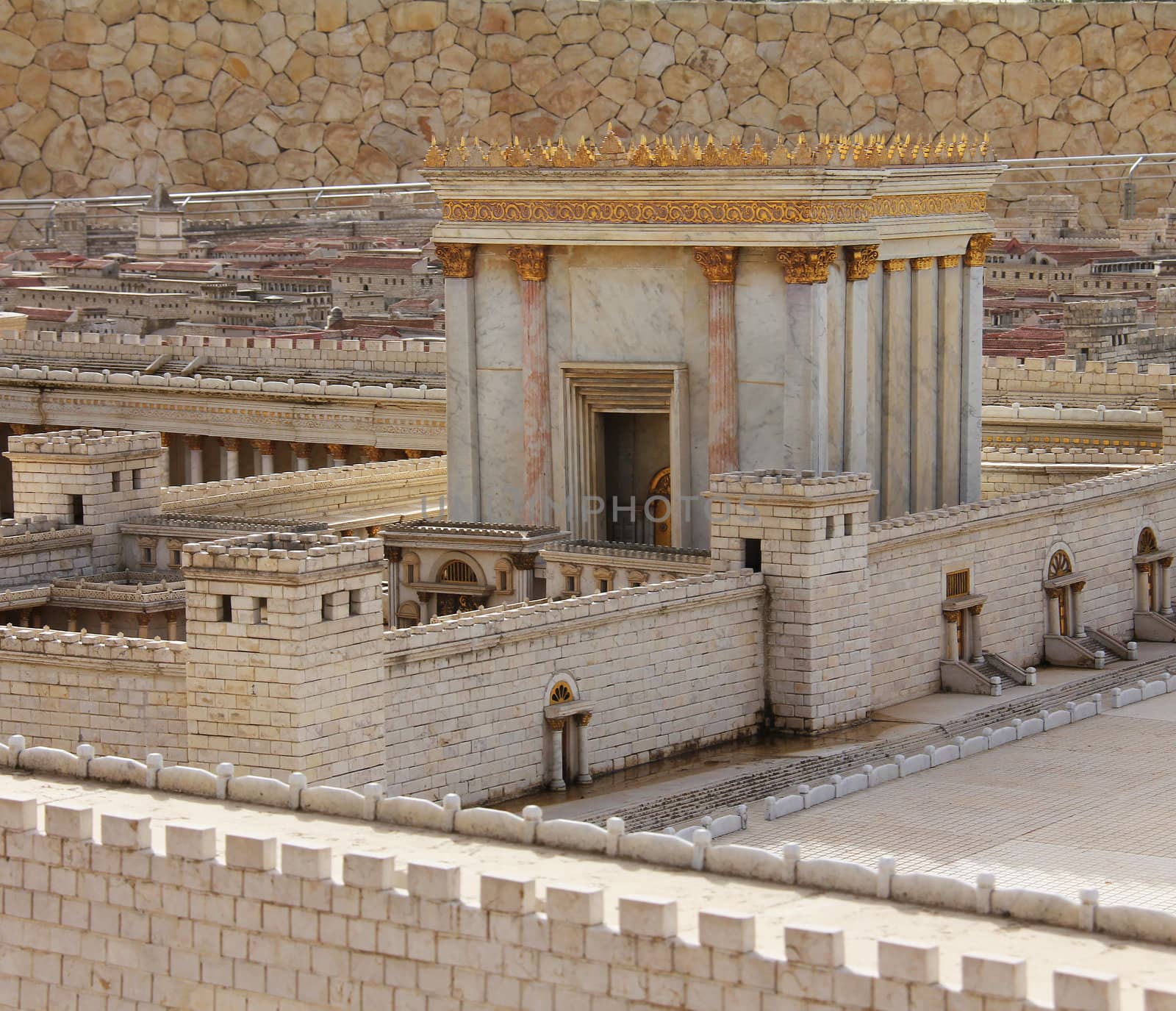 Second Temple. Model of the ancient Jerusalem.