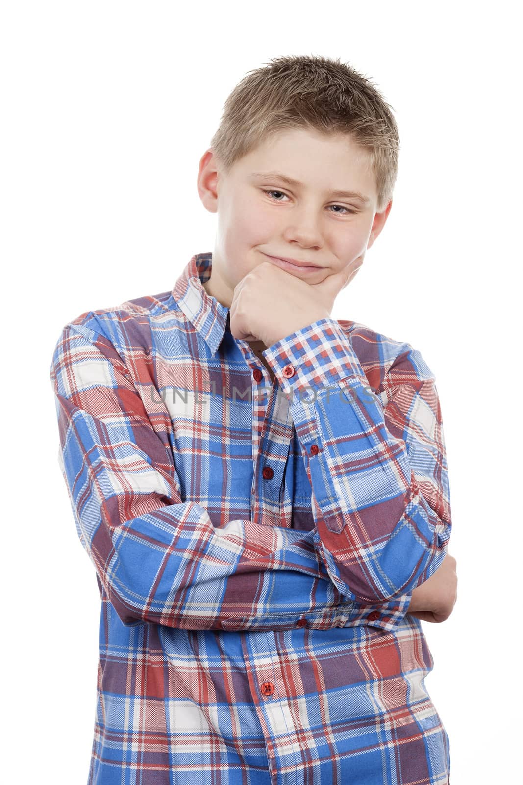 boy isolated on a white background