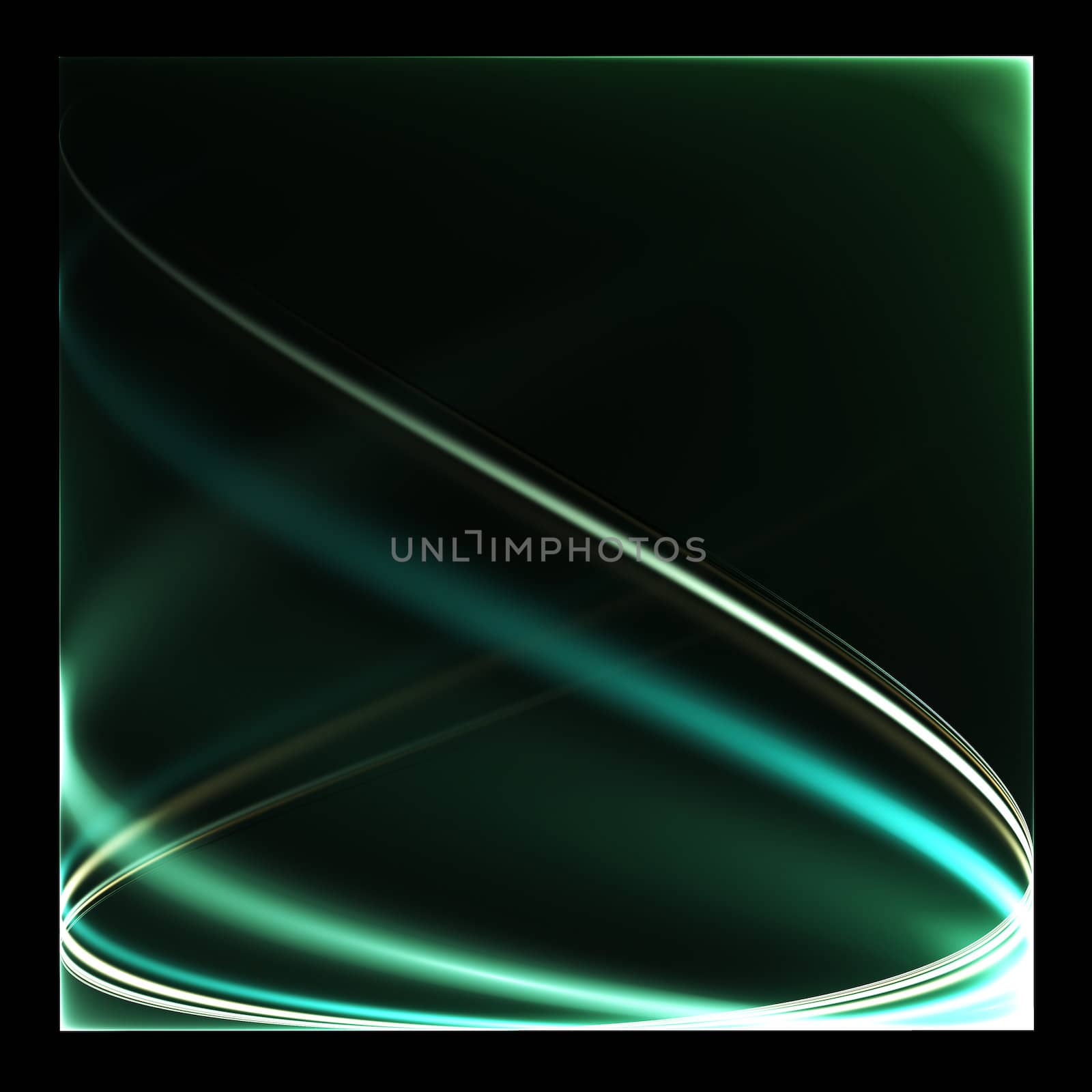 Abstract color image on a black background design illustration. Curves and ornaments futuristic design. 