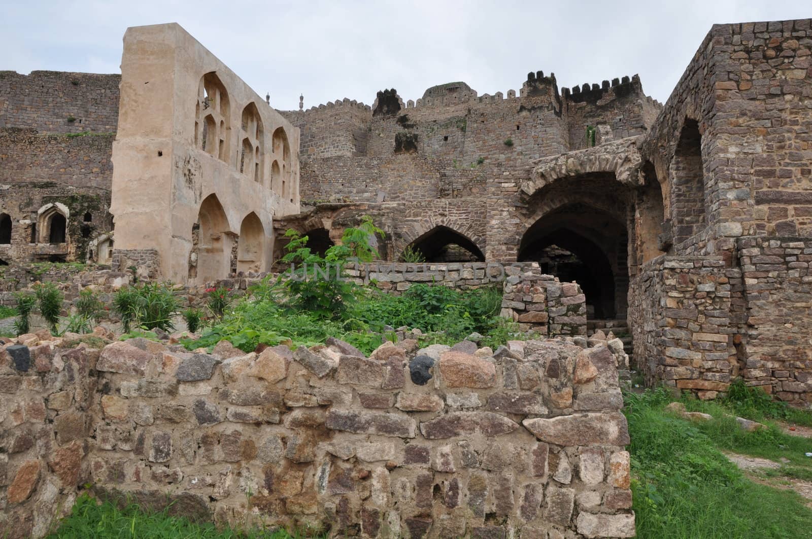 Golconda Fort in Hyderabad in Andhra Pradesh, India