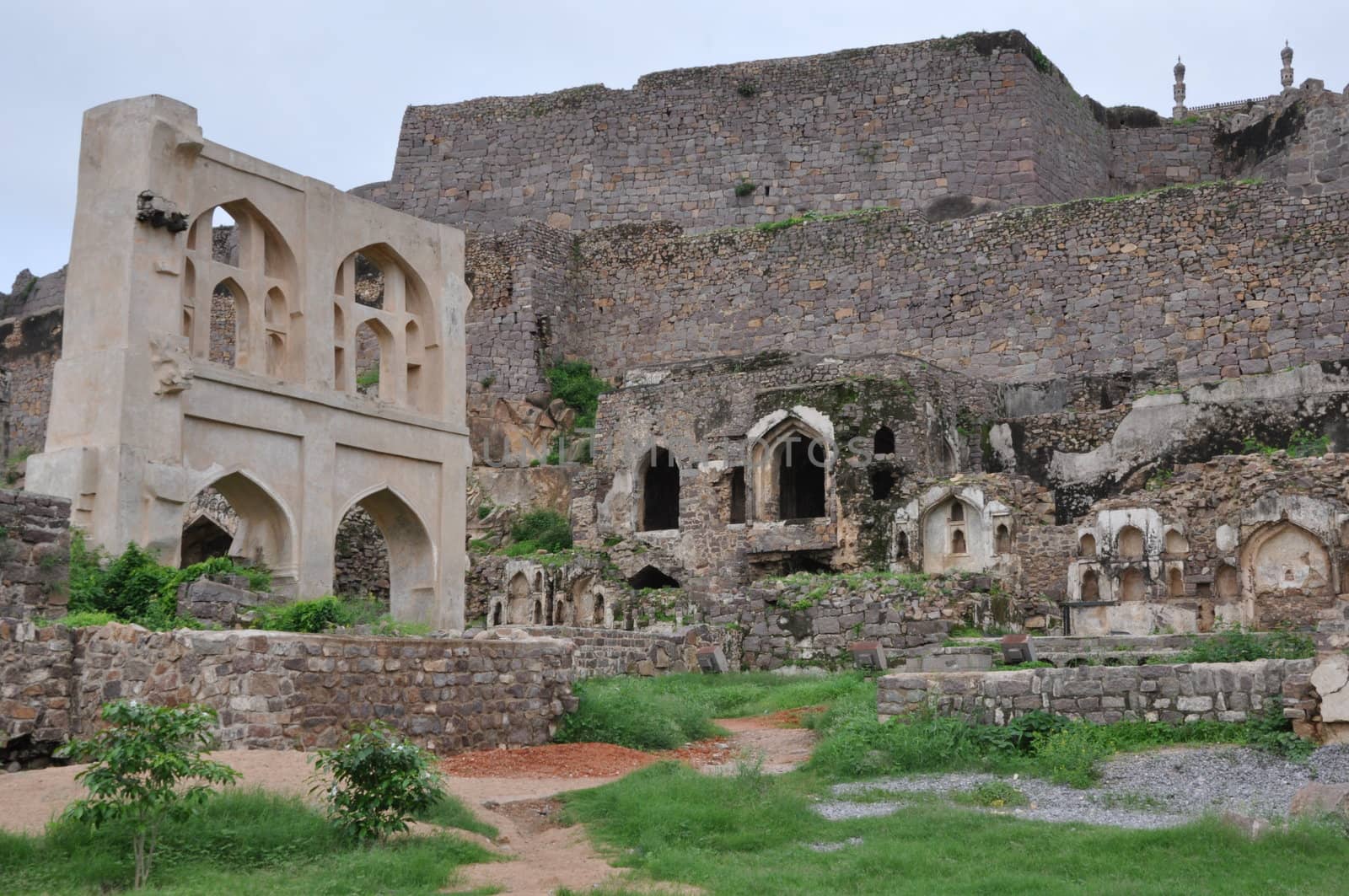 Golconda Fort in Hyderabad in Andhra Pradesh, India
