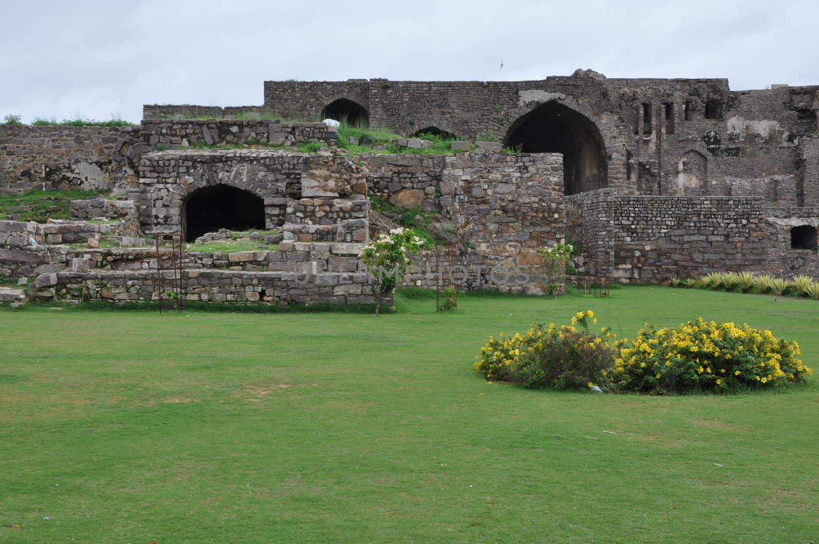 Golconda Fort in Hyderabad in Andhra Pradesh, India