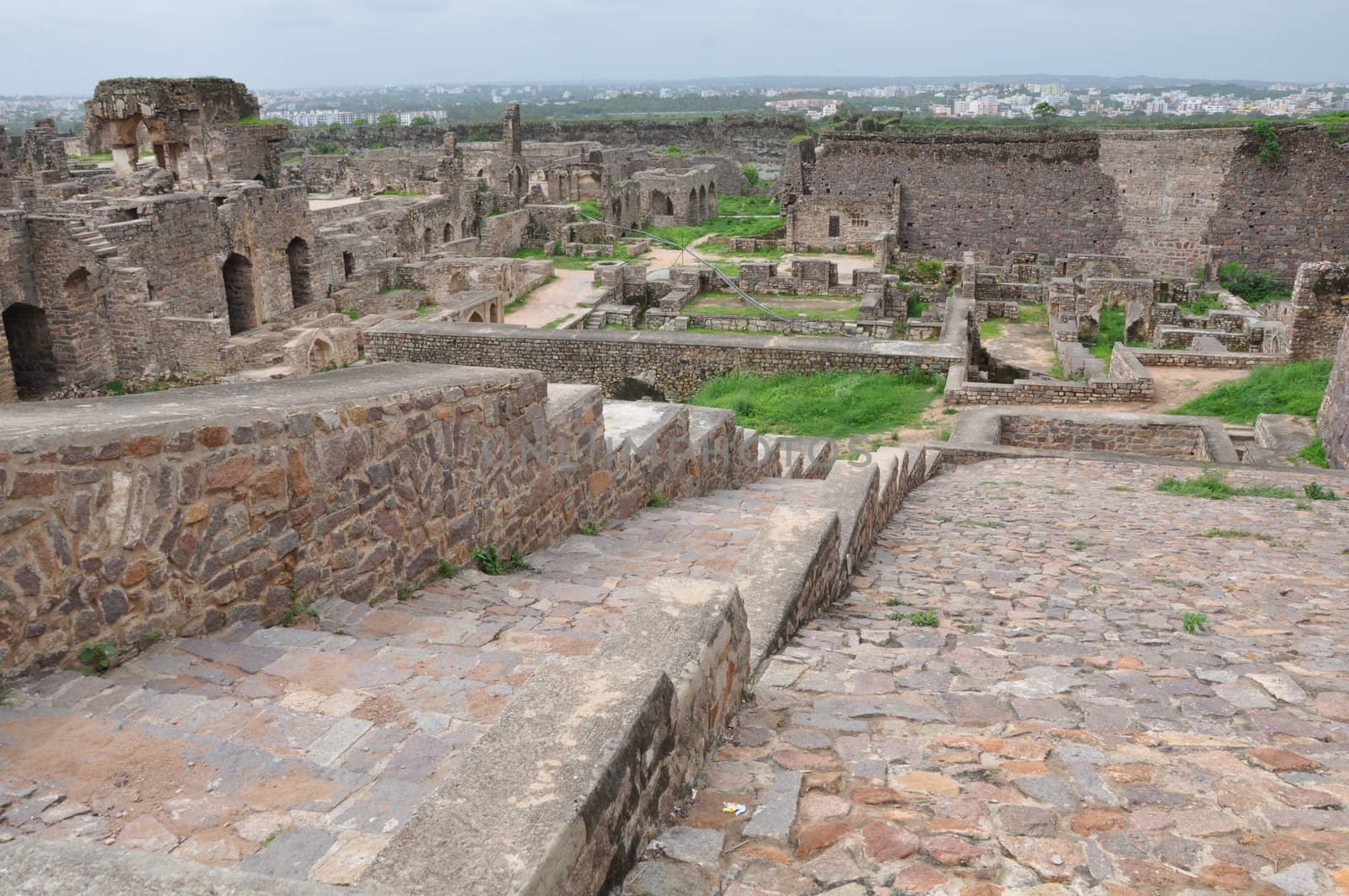 Golconda Fort in Hyderabad in Andhra Pradesh, India