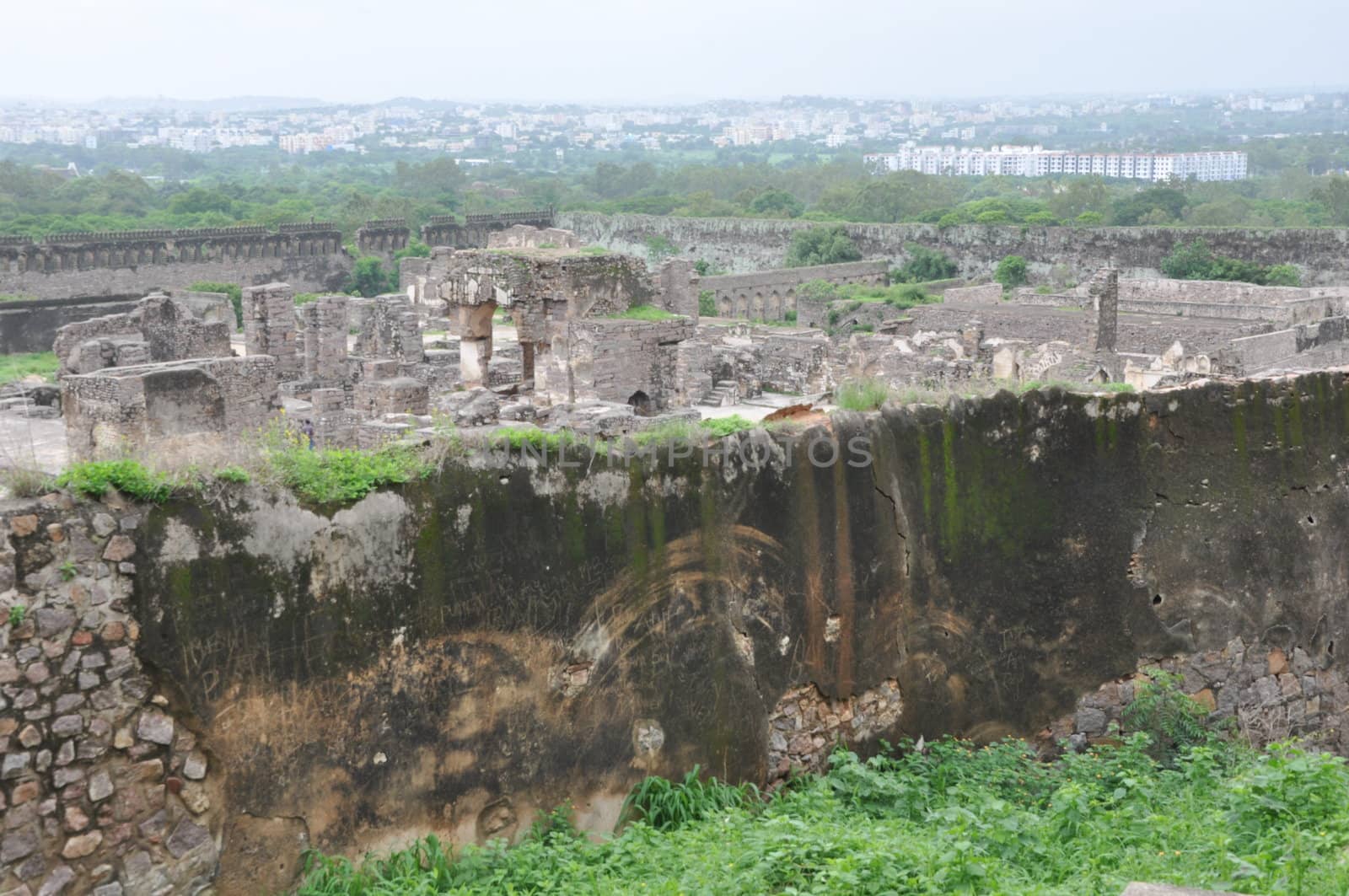 Golconda Fort in Hyderabad in Andhra Pradesh, India