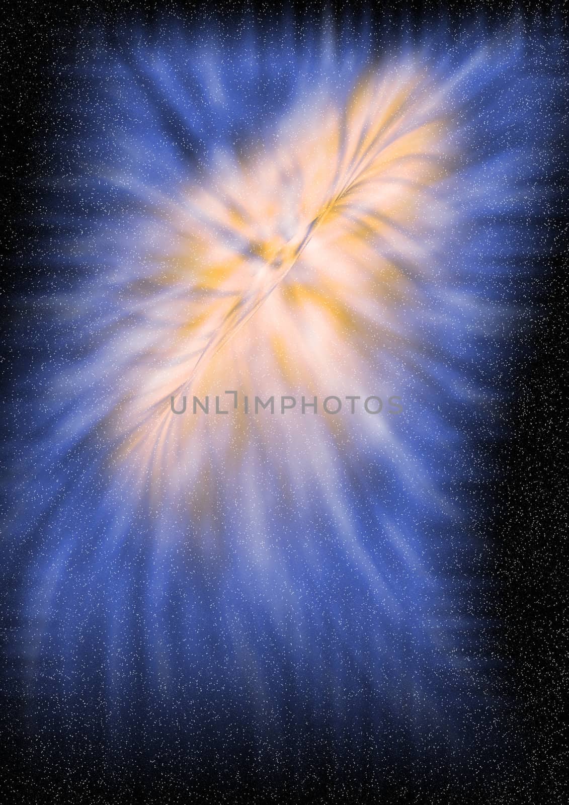 Far being shone nebula and star field against space