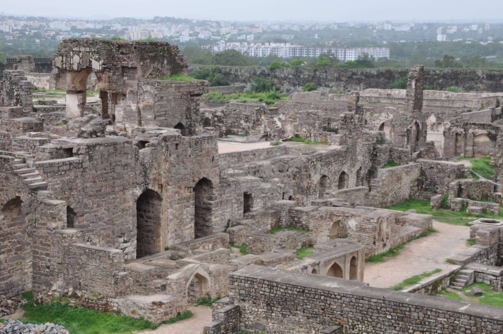 Golconda Fort in Hyderabad in Andhra Pradesh, India