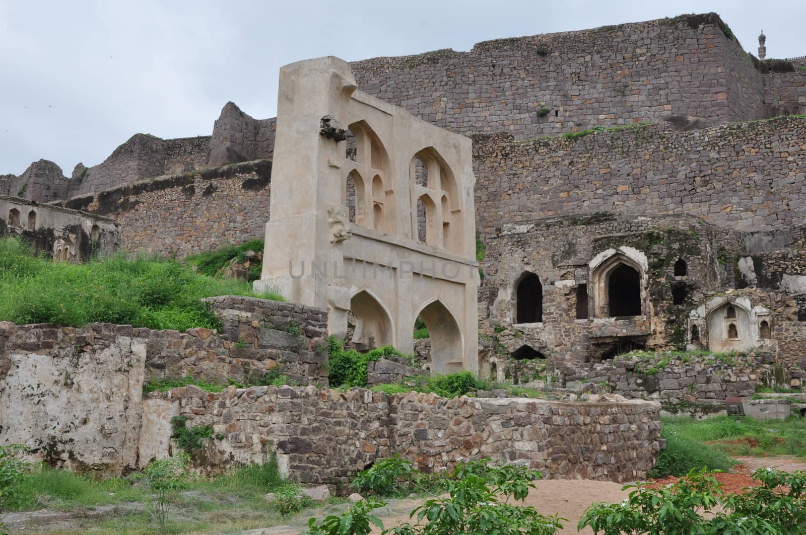 Golconda Fort in Hyderabad in Andhra Pradesh, India