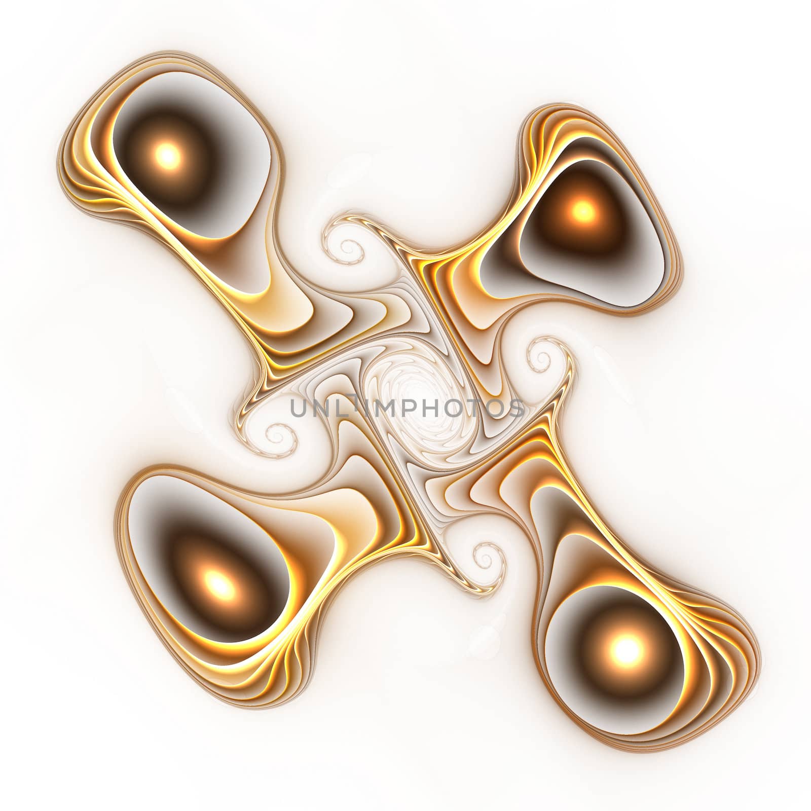 Abstract color image isolated on a white background. Design illustration. Curves and ornaments futuristic design. 