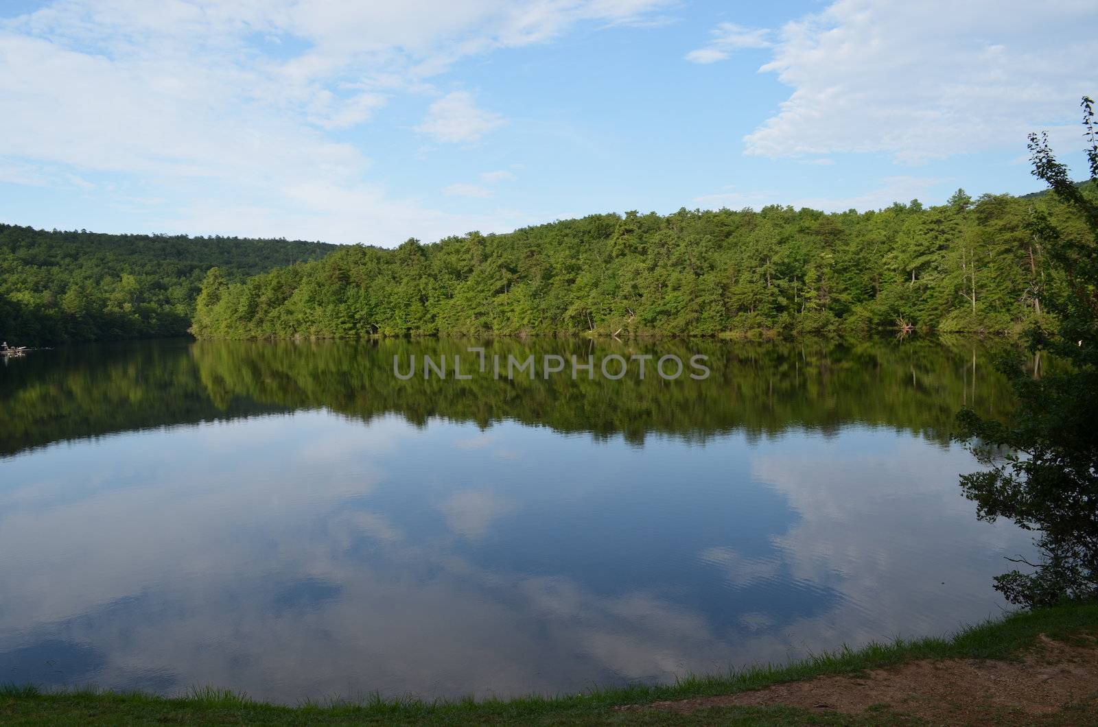 A small lake at Hanging Rock State Park in North Carolina