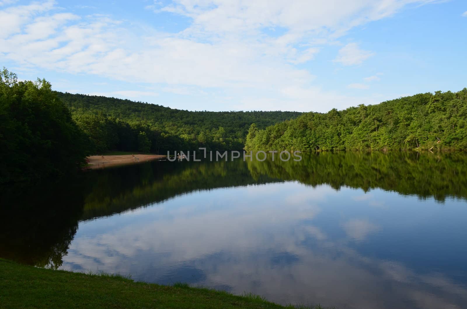 A small lake at Hanging Rock State Park in North Carolina