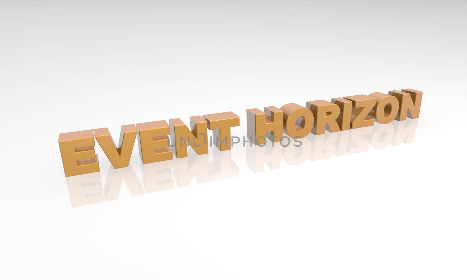 three dimensional text on a white back ground - event horizon by jeremywhat