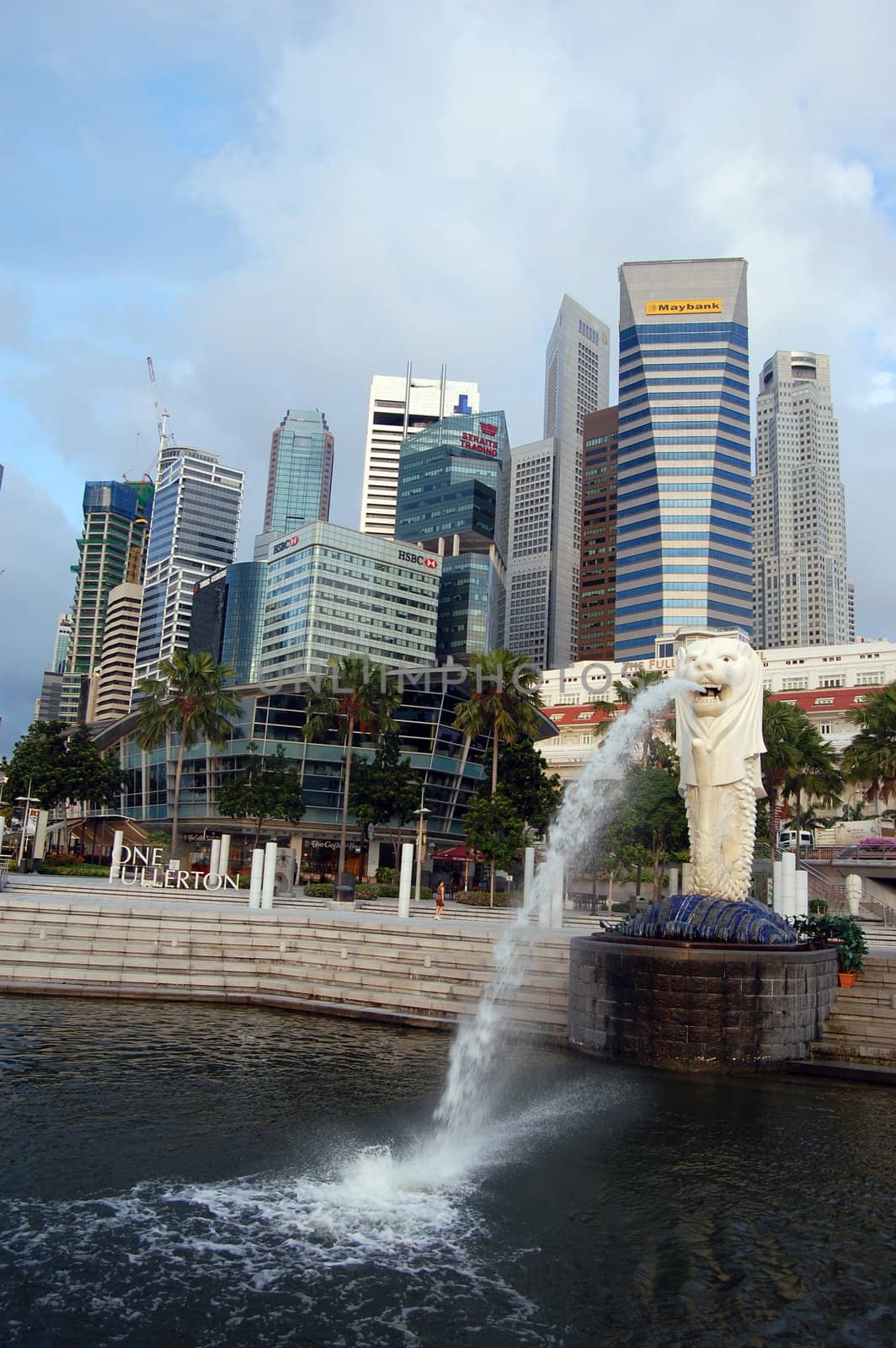 Fontain at waterfront, Singapore