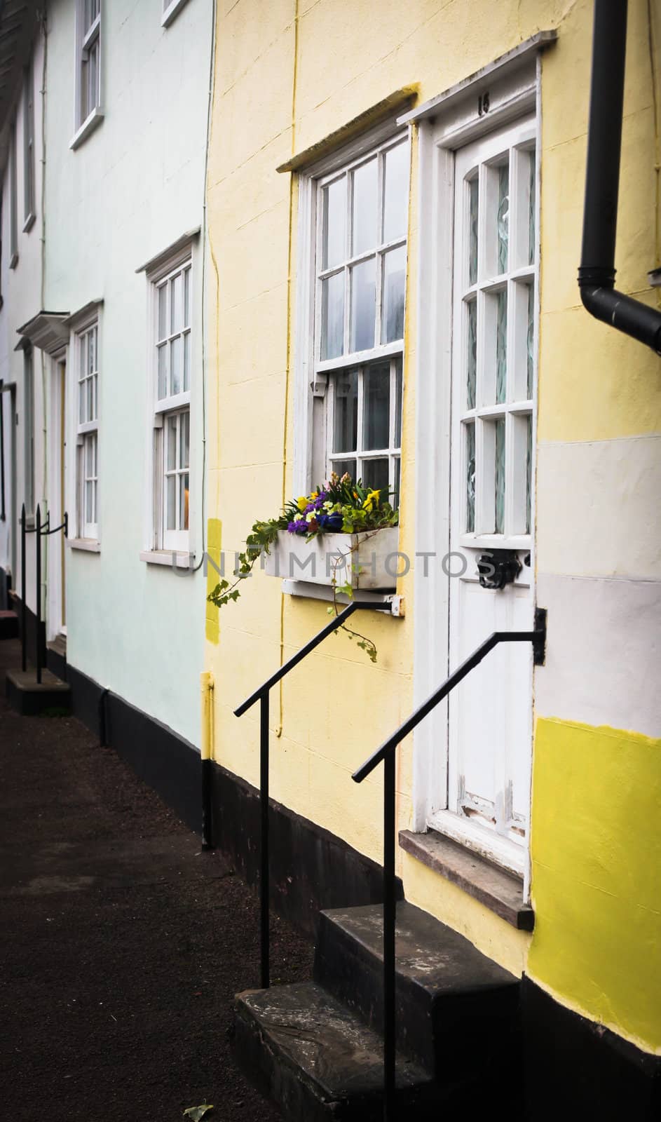 Traditional English town houses in Calre, Suffolk