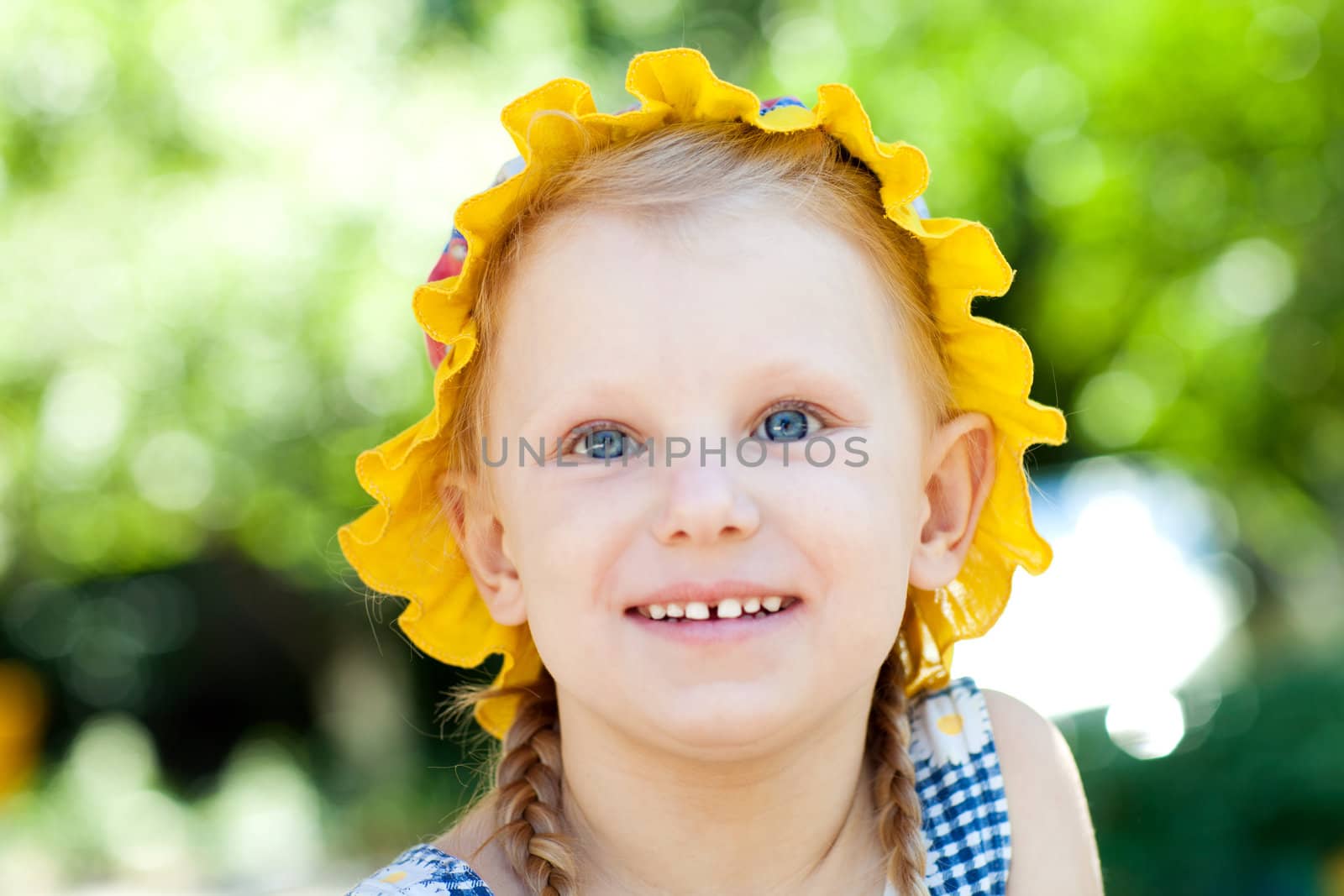 portrait of a delighted small girl