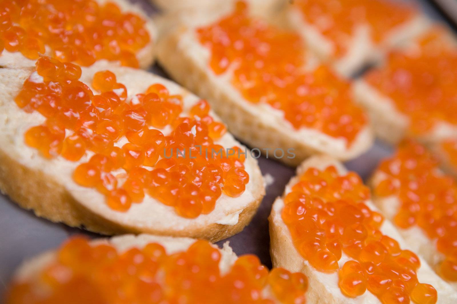 sandwiches with caviar