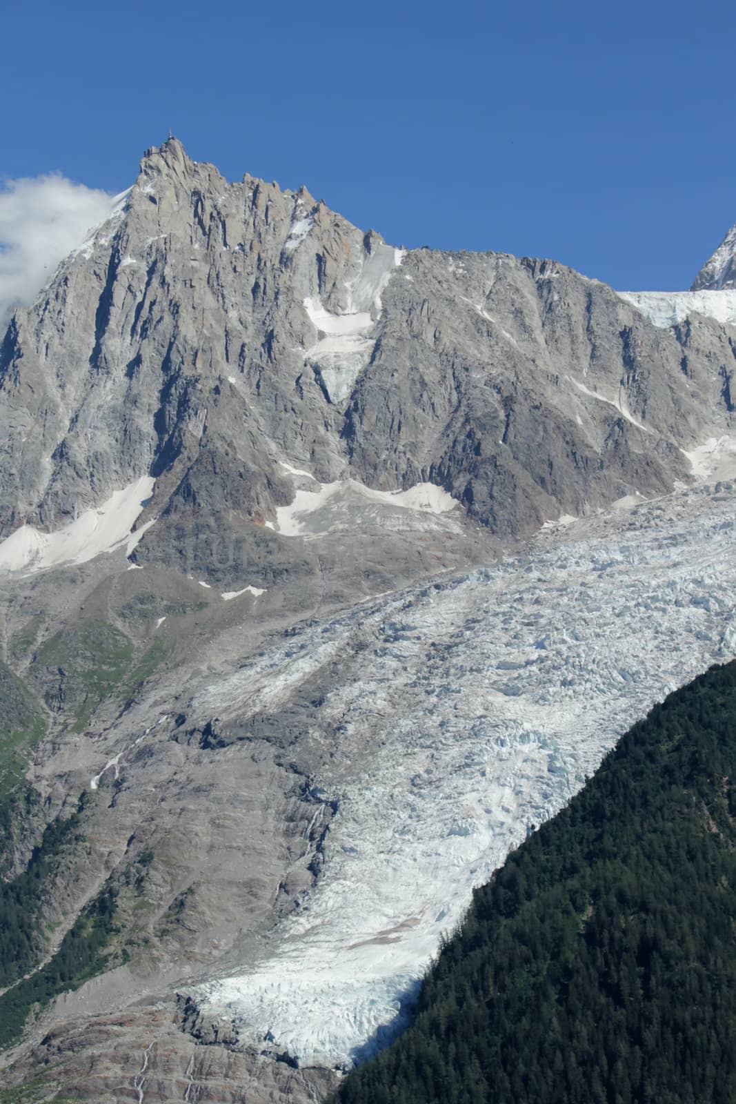 Aiguille du Midi and glacier des Bossons, France by Elenaphotos21