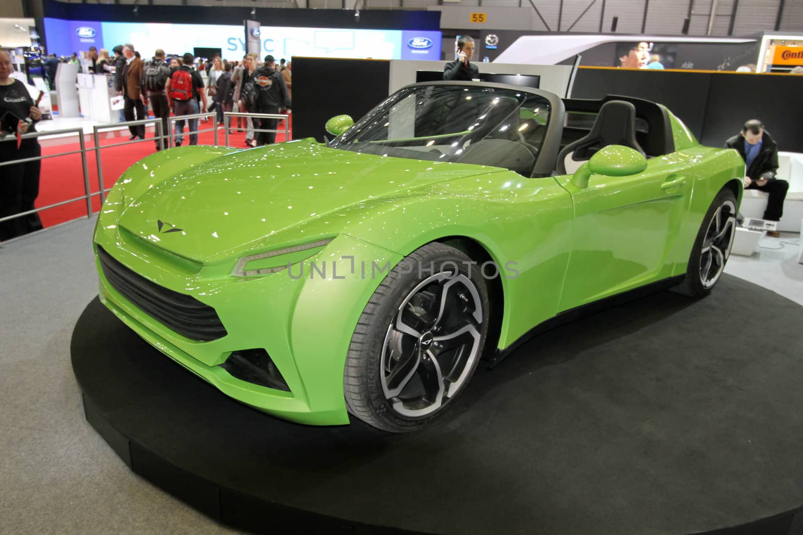 GENEVA - MARCH 8 : green Pariss on display at the 83st International Motor Show Palexpo - Geneva on March 8, 2013 in Geneva, Switzerland.