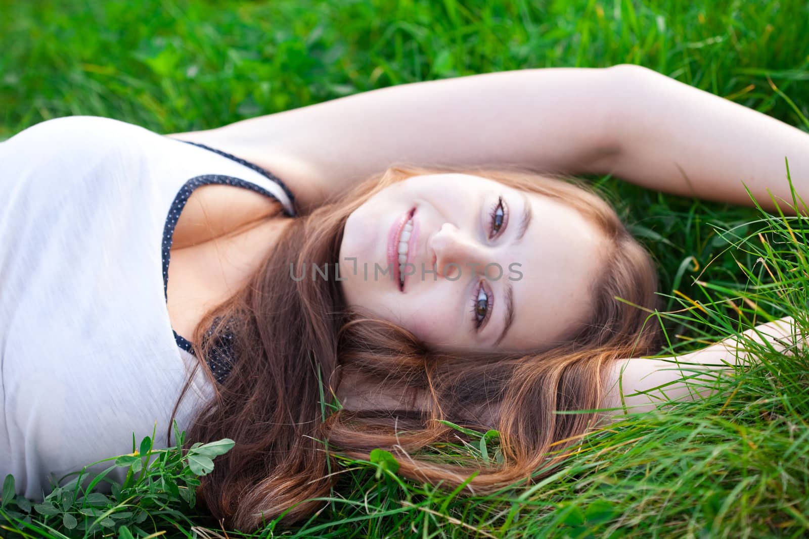 portrait of a beautiful young woman  outdoor