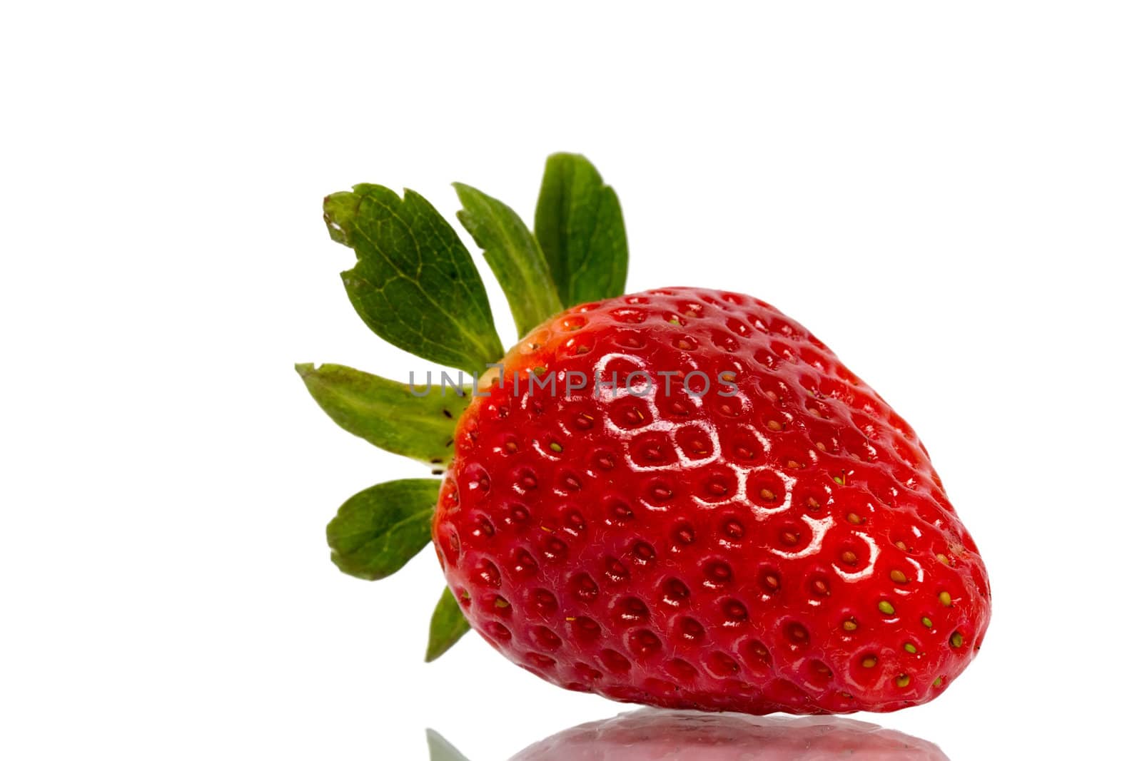 Strawberry isolated on white background close up