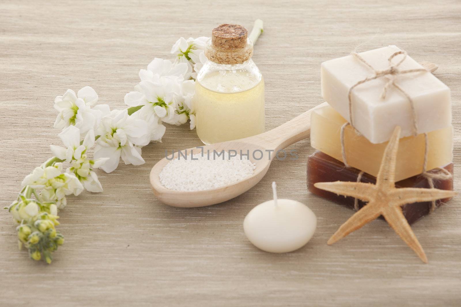 Handmade Soap closeup.Spa products