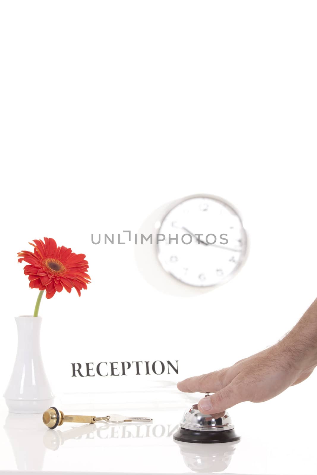 hotel bell on white background