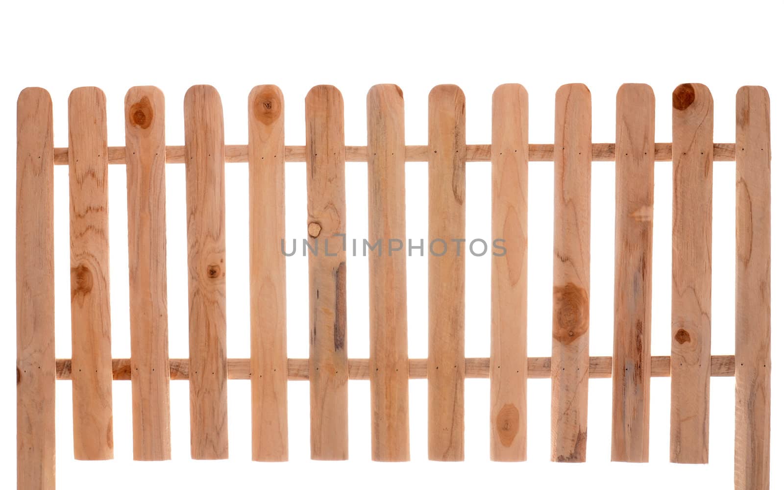 wooden fence isolated on white baclground