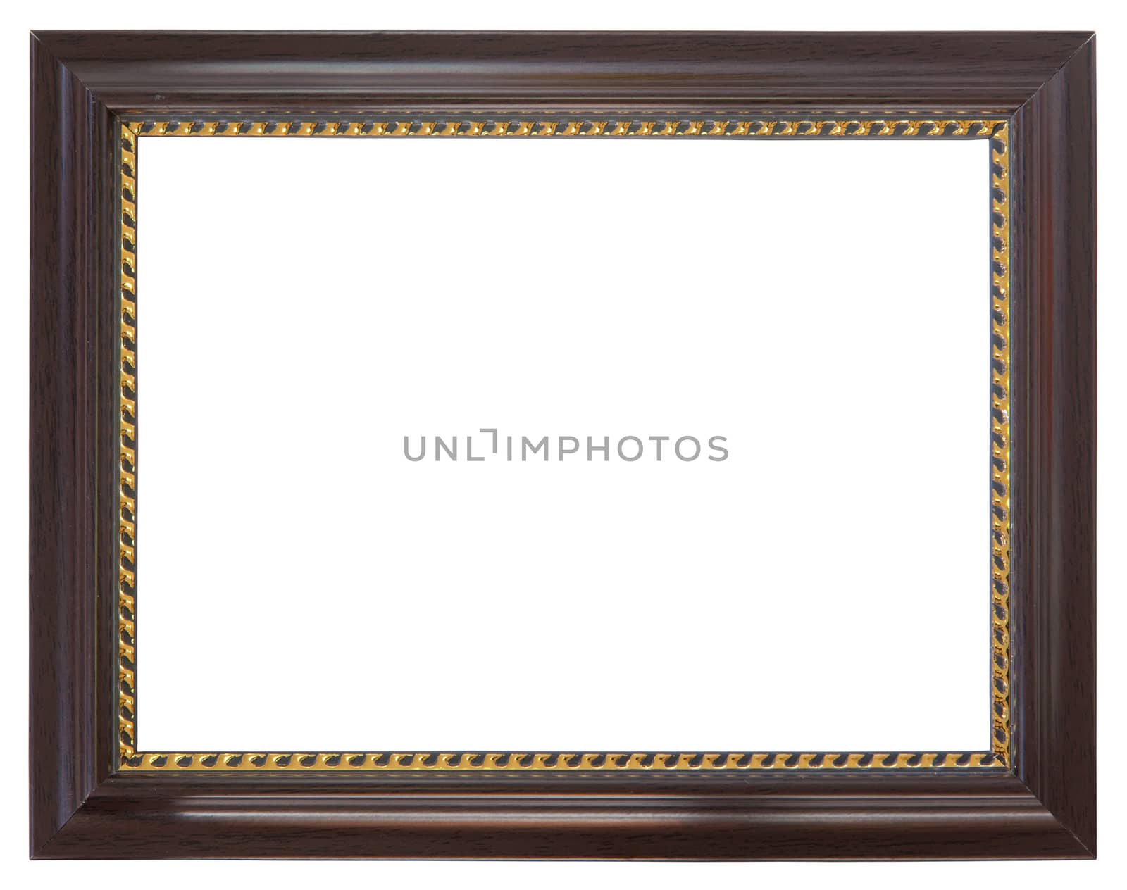 Gold frame isolated on white background