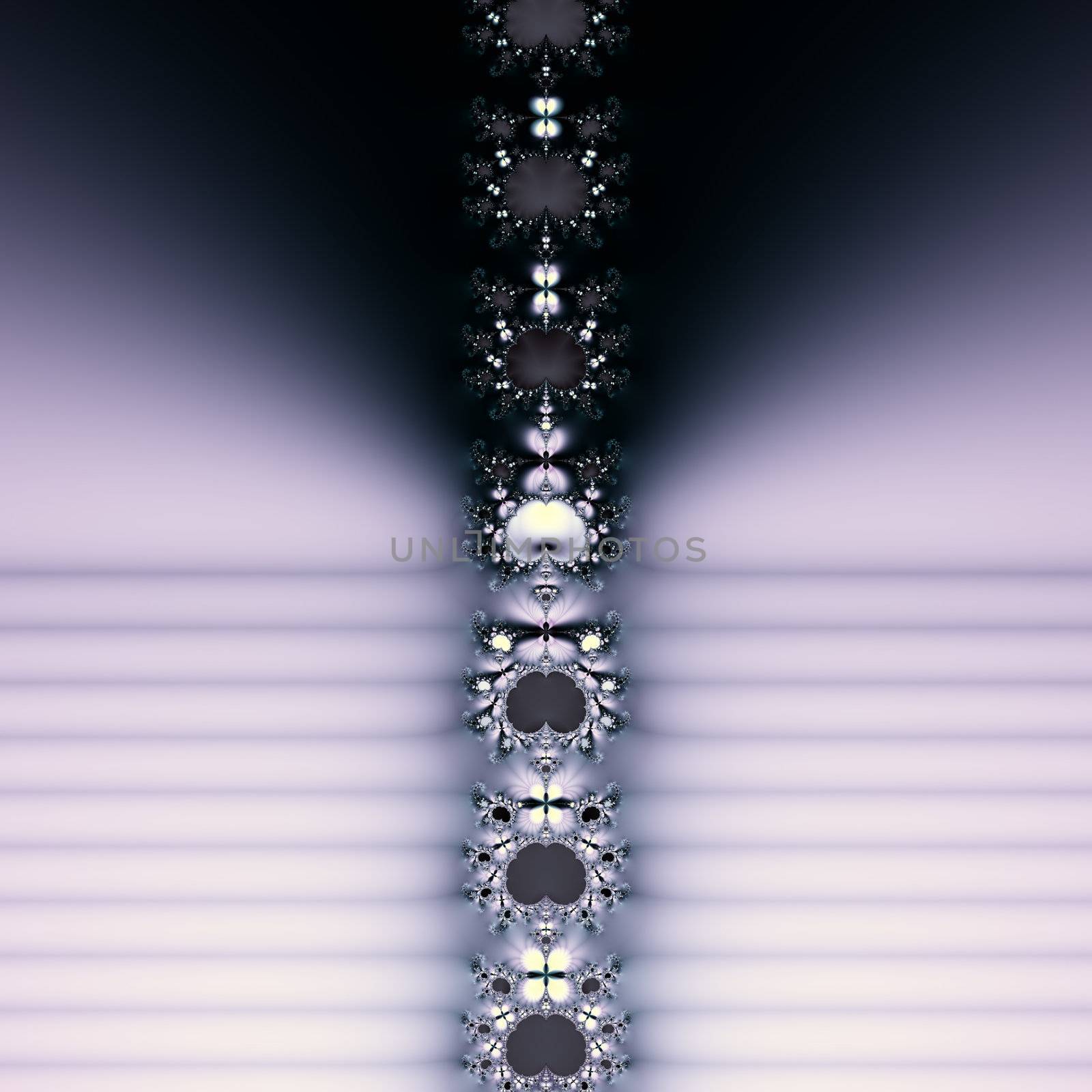 Elegant fractal design, abstract psychedelic art, purple chain
