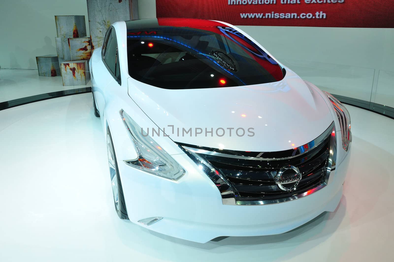 BANGKOK, THAILAND - MAR 30: Nissan Ellure Concept Car shown at the Bangkok Motor Show 2013 in Bangkok, Thailand on March 30, 2013.