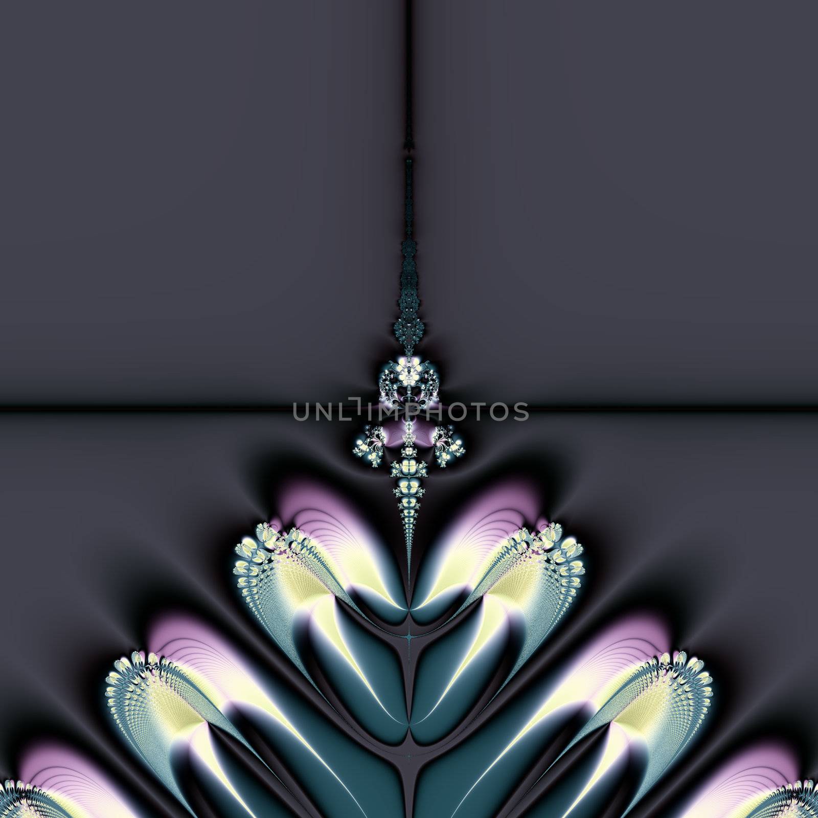 Elegant fractal design, abstract psychedelic art, purple dream