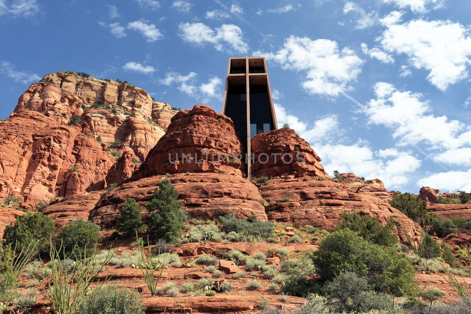 Chapel of the Holy Cross set among red rocks in Sedona