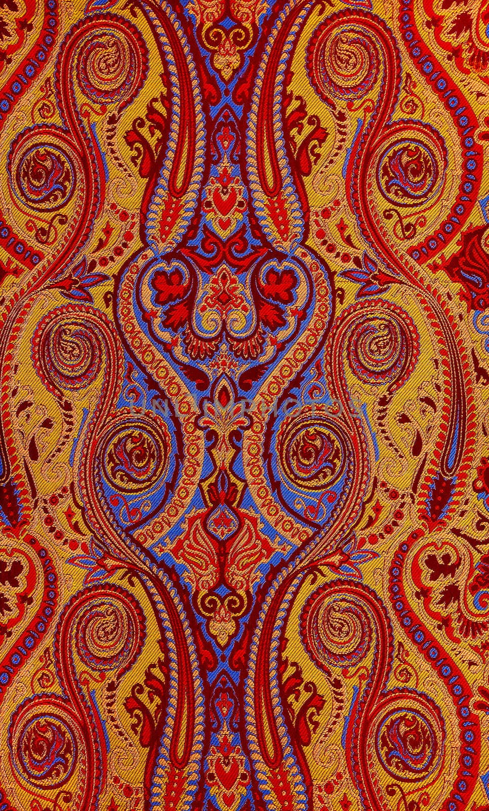 abstract pattern on colored arabic fabric