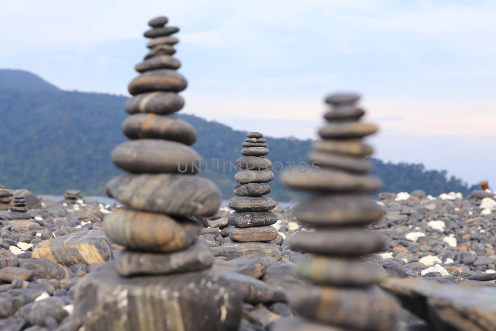 pebble on island, Lipe island, Thailand