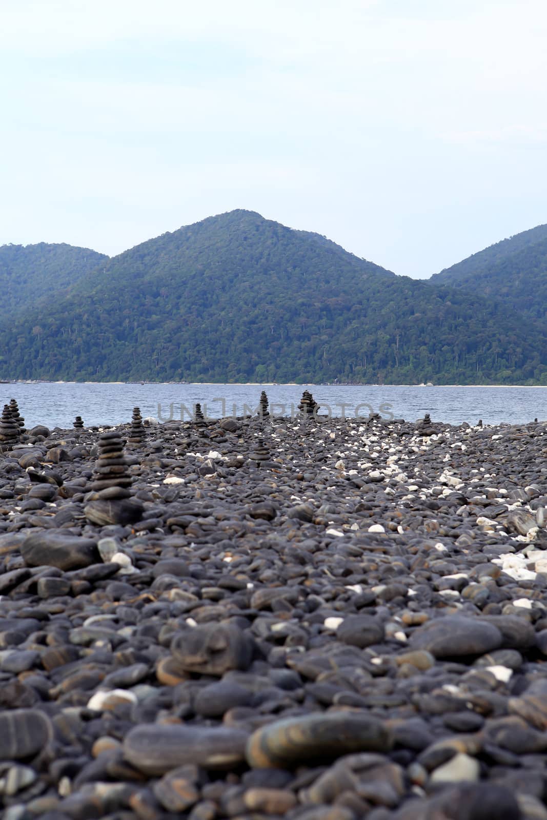 pebble on island, Lipe island, Thailand