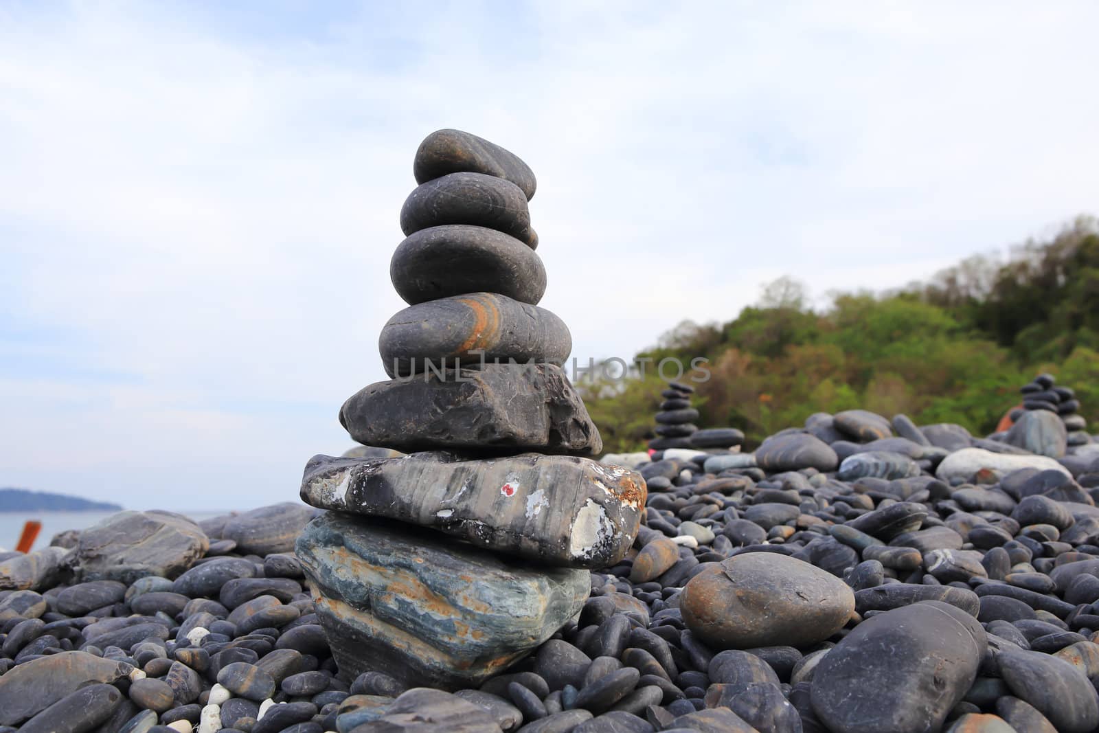 pebble on island, Lipe island, Thailand