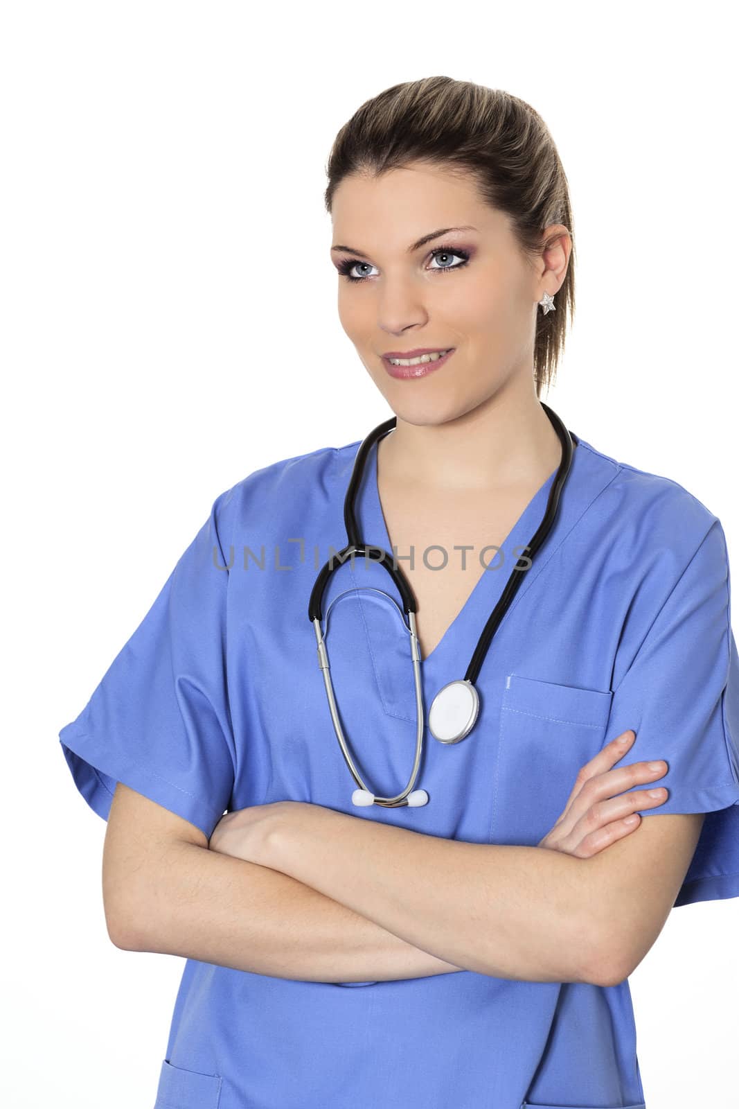 Portrait of woman doctor with stethoscope