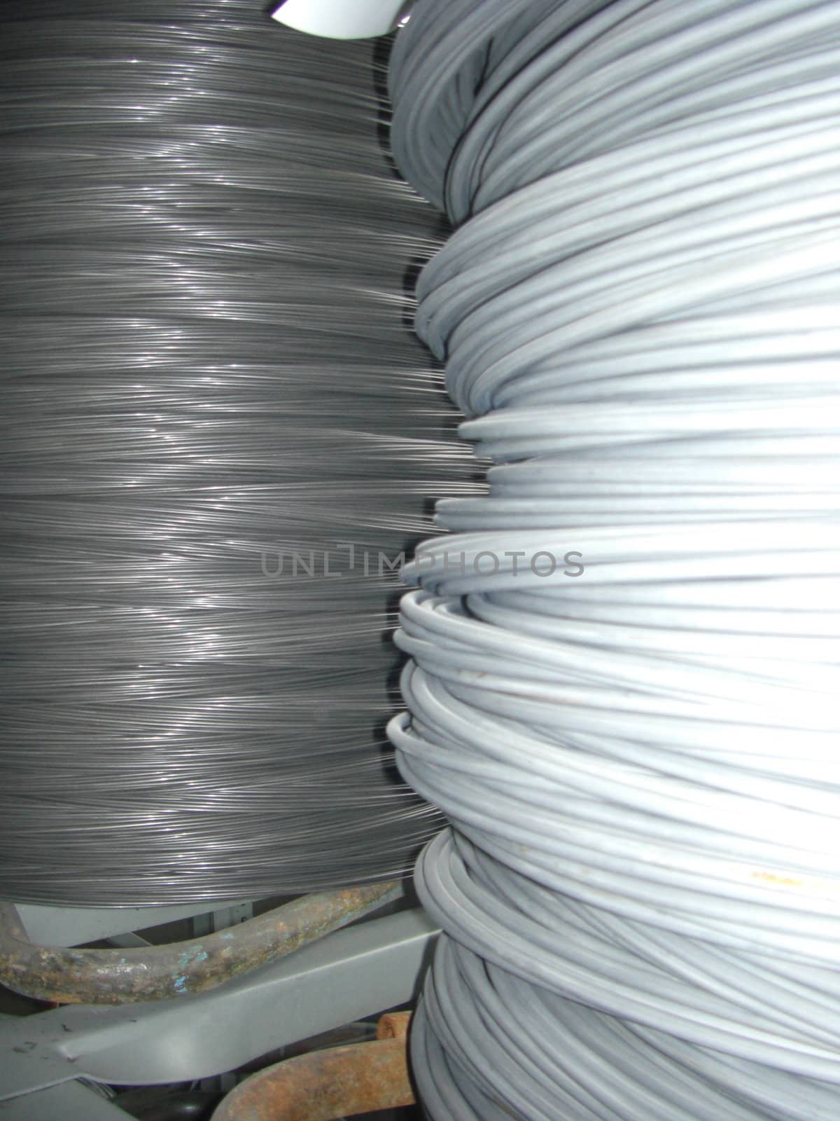 close up of steel wire