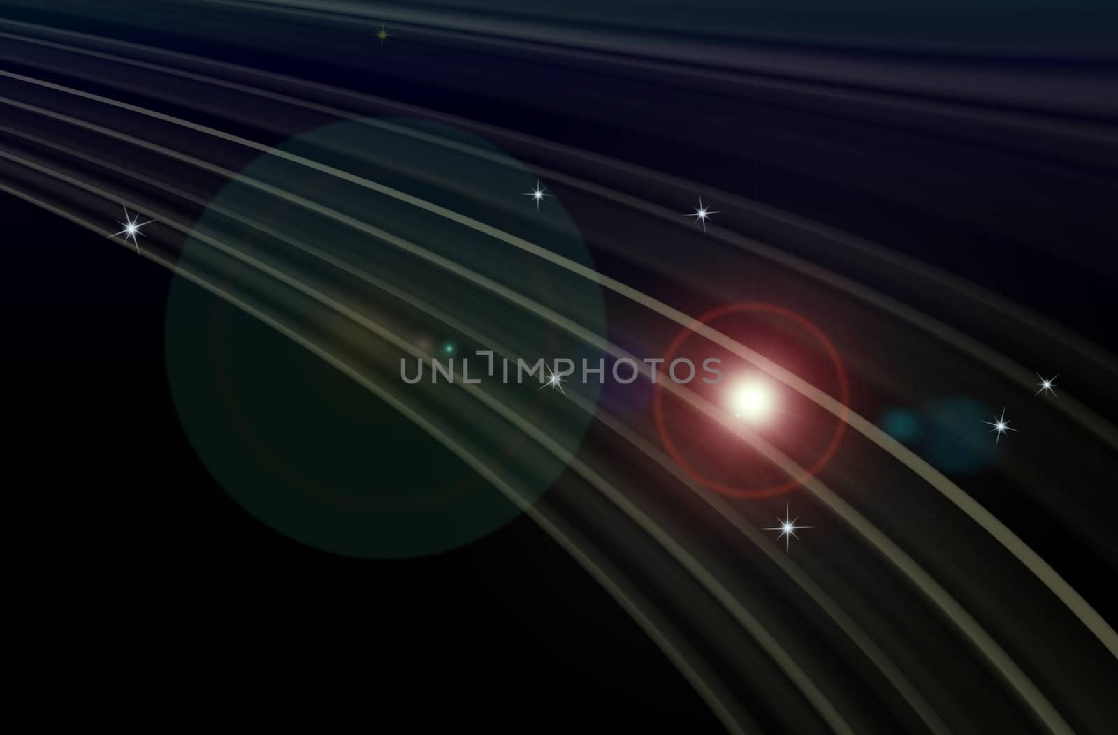 Abstract curve texture with black background