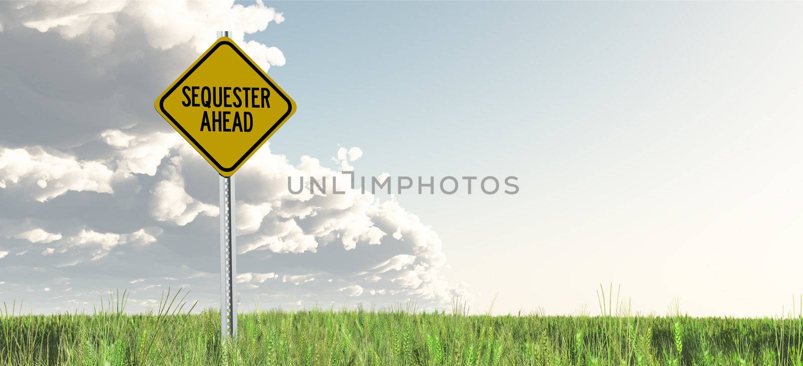 Sequester Ahead Yield Sign