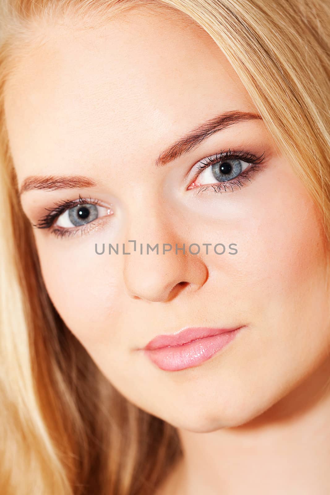 portrait of a beautiful young woman in studio