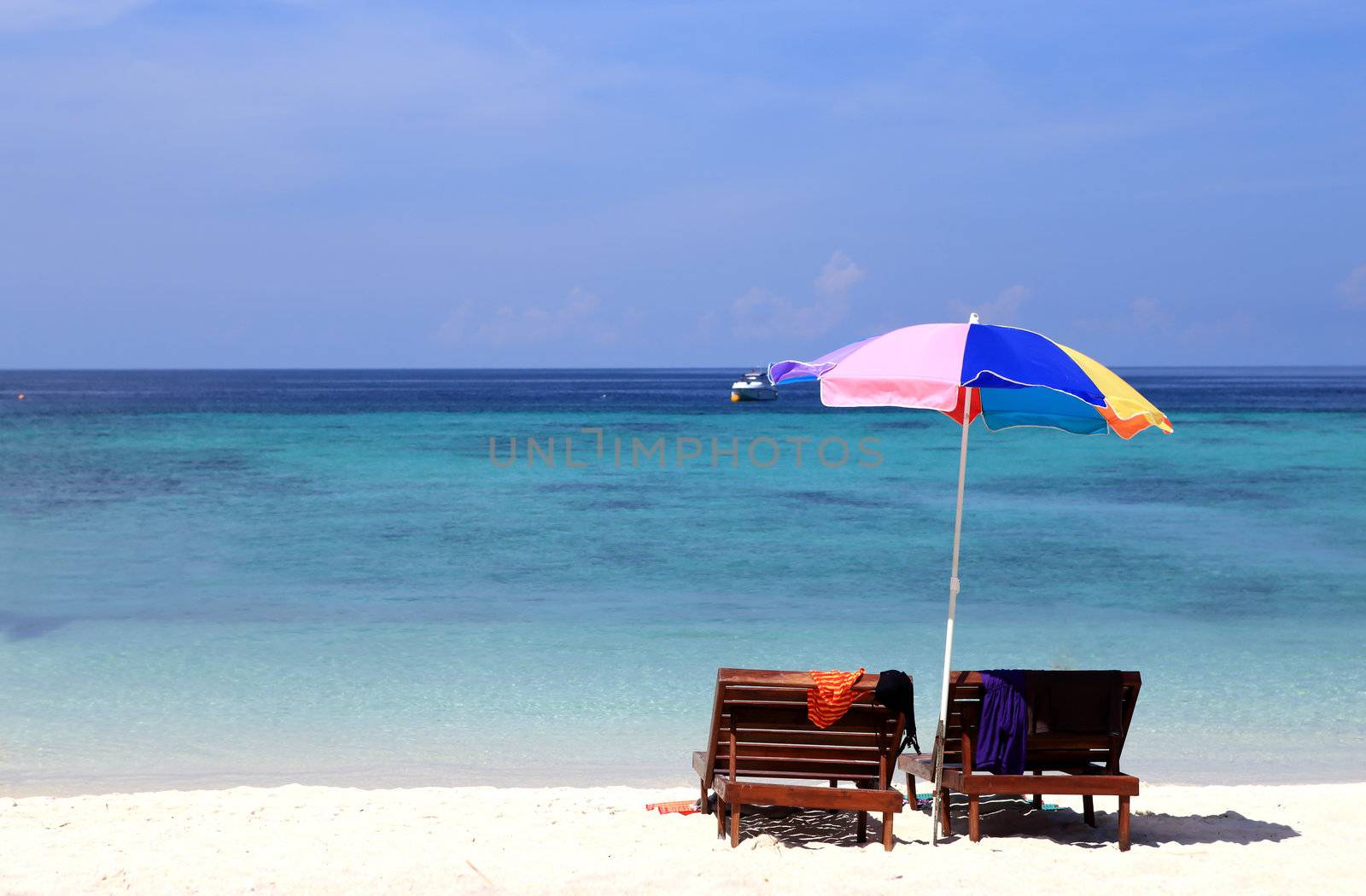 Beach furniture set in Lipe island, Thailand by rufous